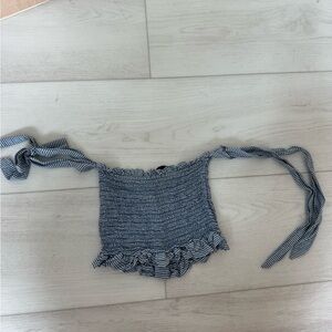 Small blue life smocked tube top great condition